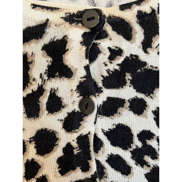 Ann Taylor Women''s Small Animal Print Silk/Cotton Cardigan - Picture 4 of 7